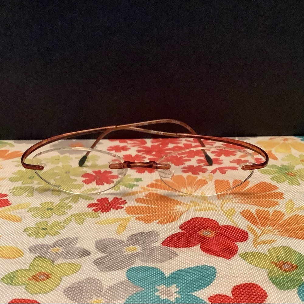 Silhouette brown Rimless Eyeglasses FRAMES ONLY Excellent Condition, lightweight